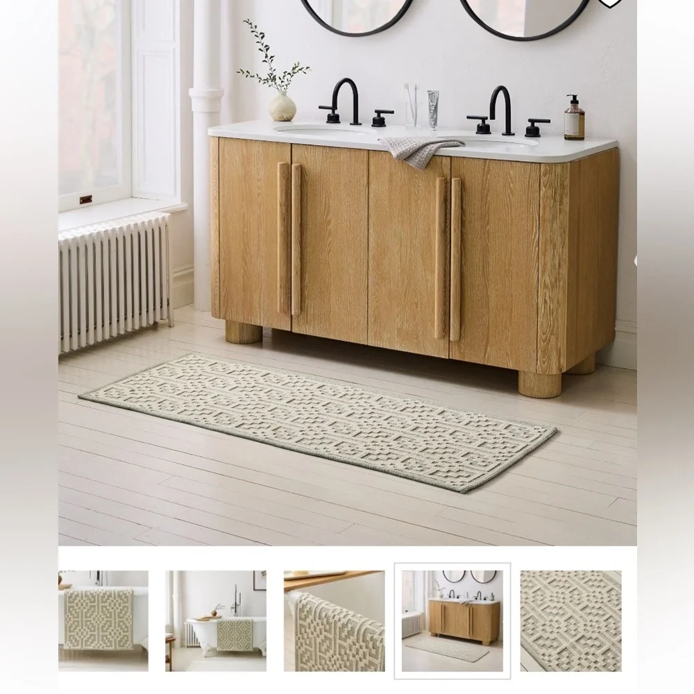 WEST ELM WELSH Bath Mat Rug ~ 24 x 60